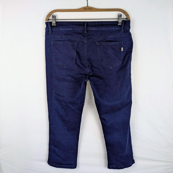 1822 Denim Dark Wash Cropped Skinny Jeans – Size 14, Super Stretch, Cute Stitchi - Picture 4 of 7